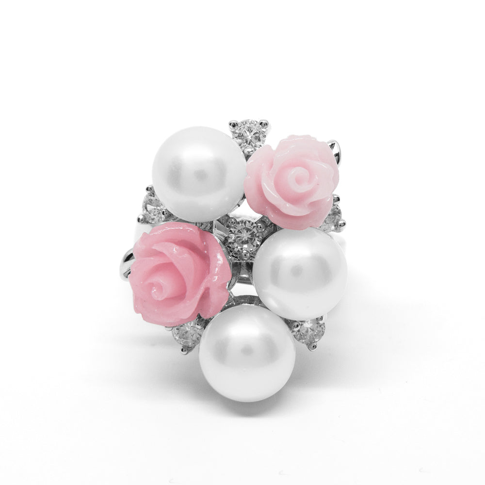 "La Vie en Rose" Cultured Pearl Ring