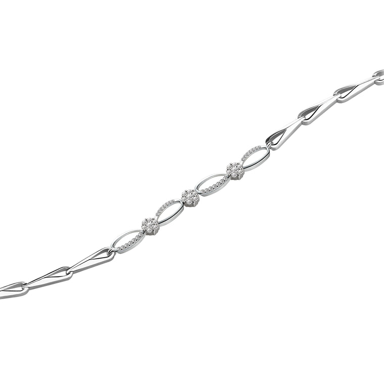 18K White Gold & Diamond Bracelet