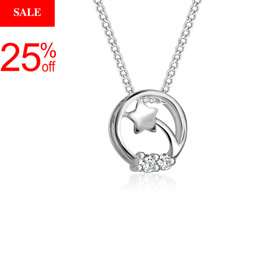 18K White Gold & Diamond Pendant