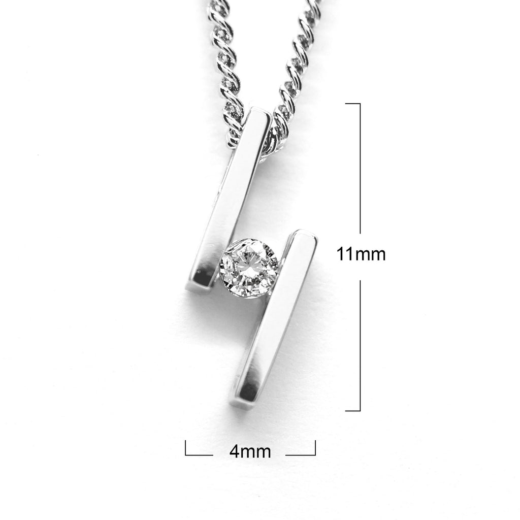 18K White Gold & Diamond Pendant