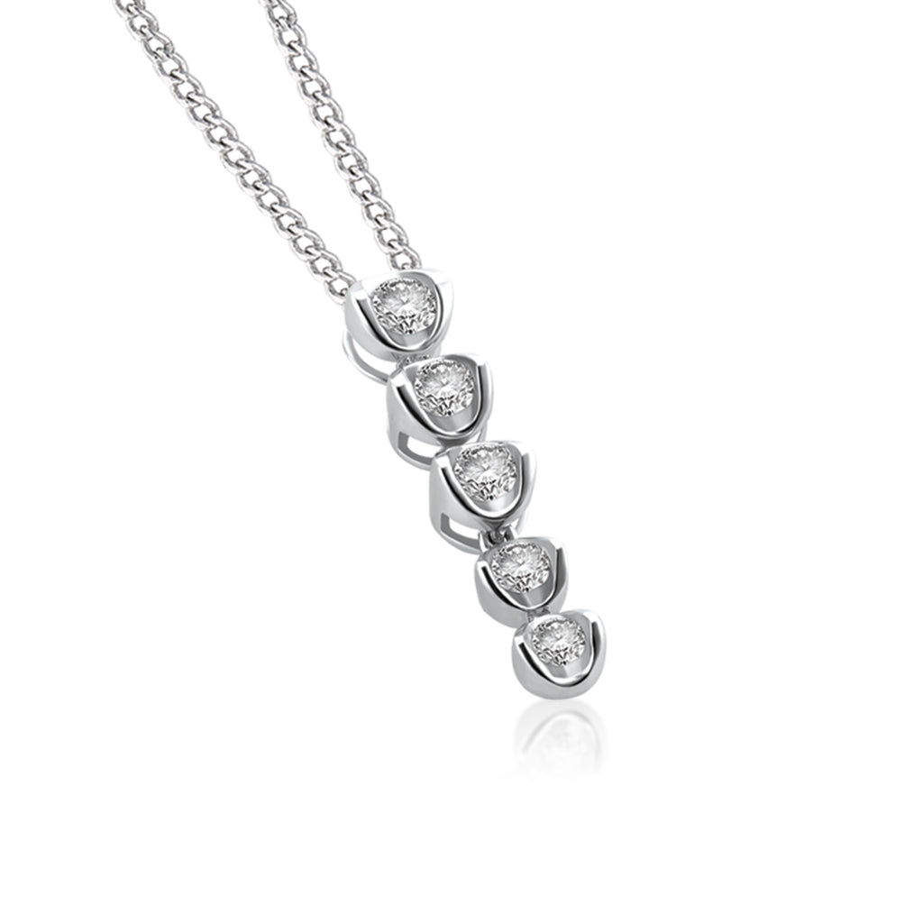 18K White Gold & Diamond Pendant