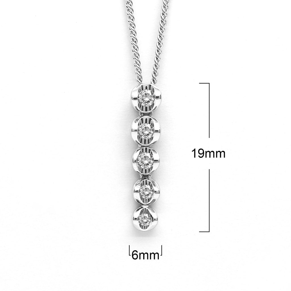 18K White Gold & Diamond Pendant