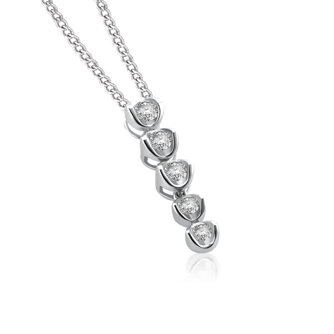 18K White Gold & Diamond Pendant