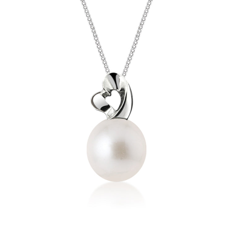 "South Pacific" 18K White Gold & Diamond Cultured Pearl Pendant