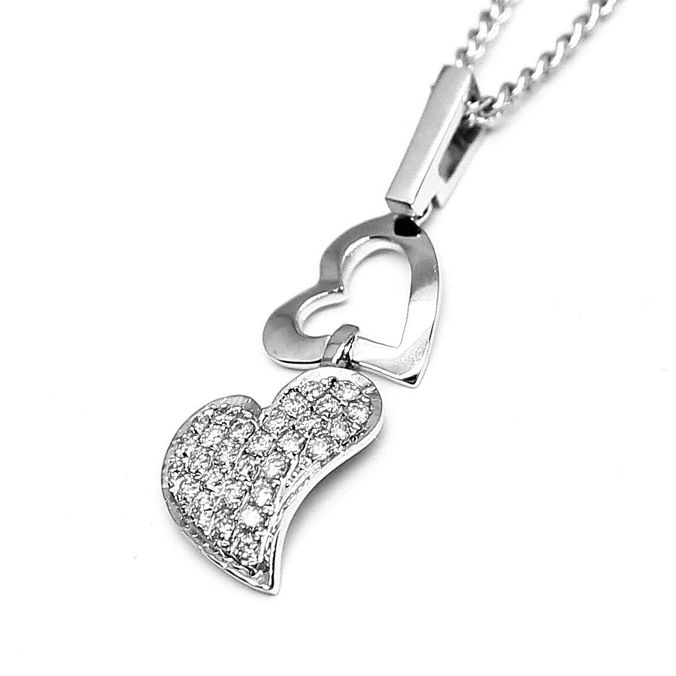 18K White Gold & Diamond Pendant