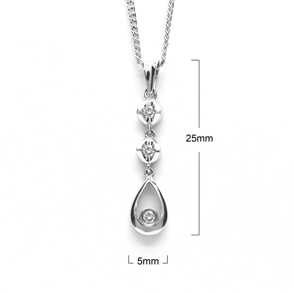 18K White Gold & Diamond Pendant
