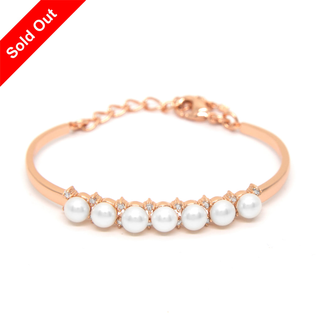 “Morning Dew” Cultured Pearl Bangle