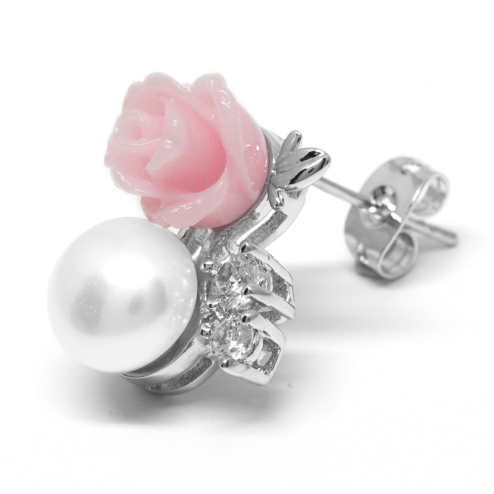 ''La Vie en Rose'' Cultured Pearl Earrings