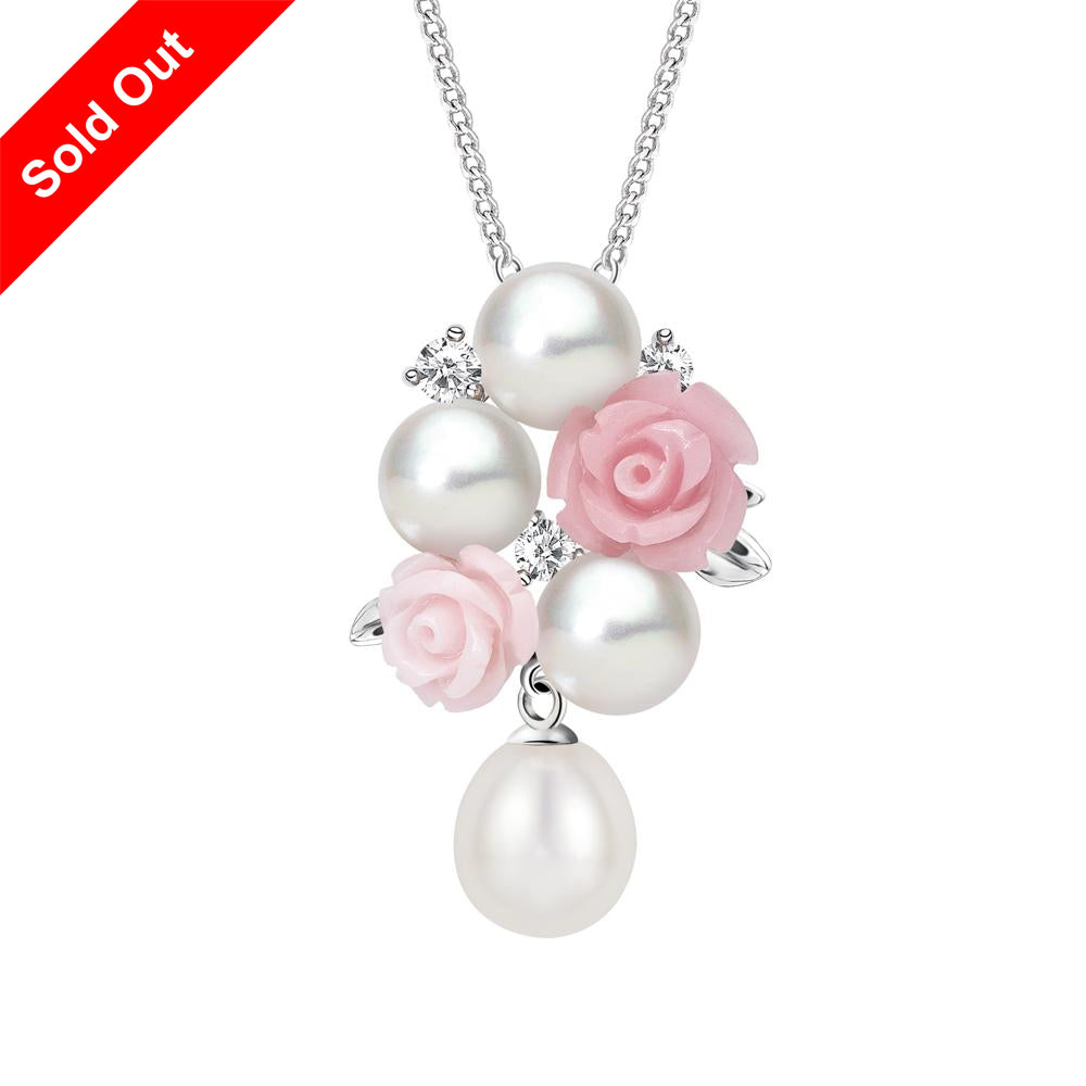 "La Vie en Rose" Cultured Pearl Pendant