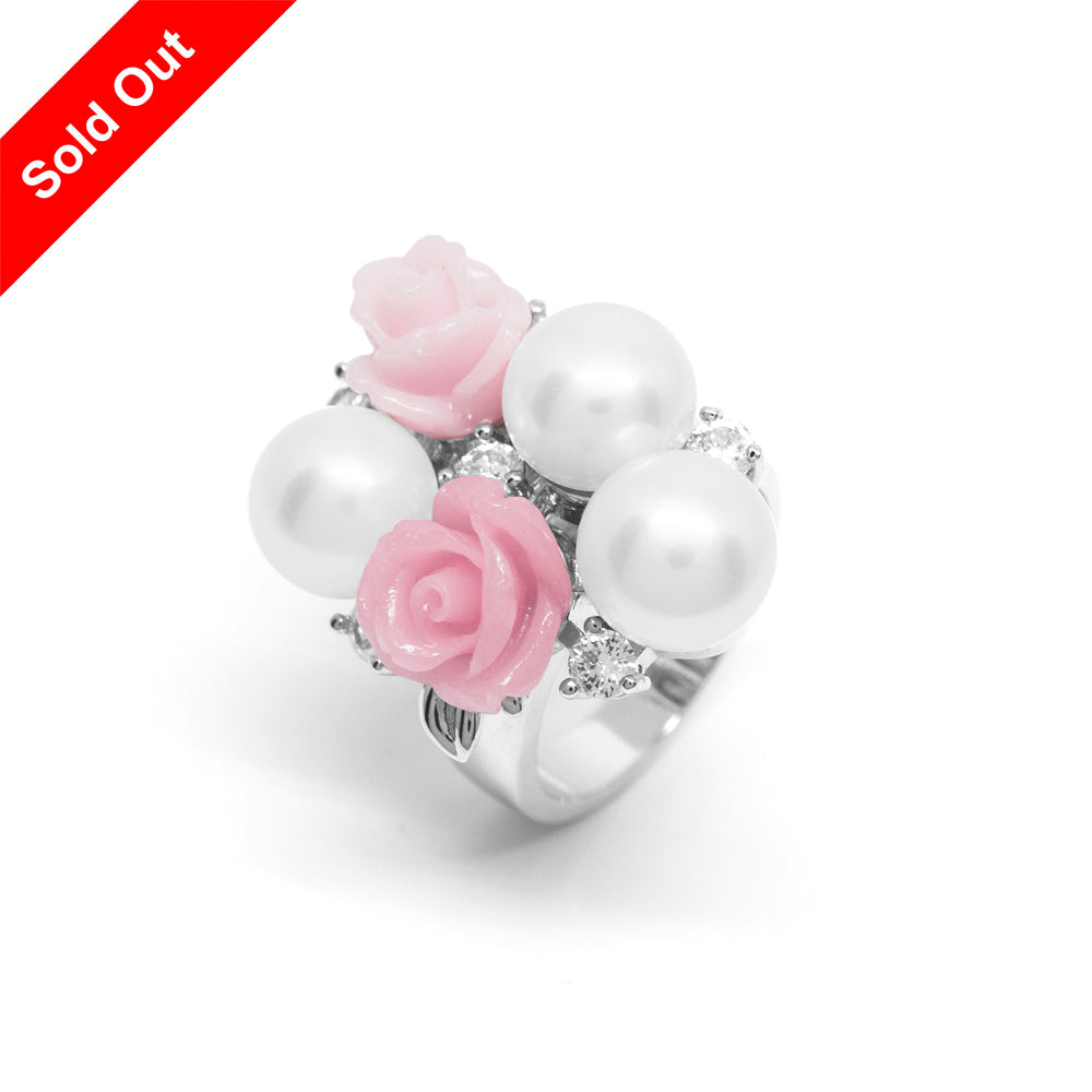 "La Vie en Rose" Cultured Pearl Ring